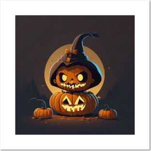 Witchy Pumpkins Halloween Posters and Art